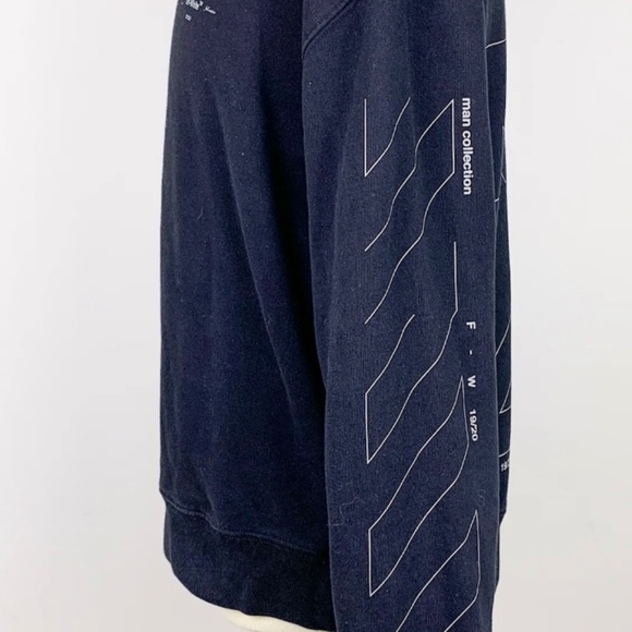 Off-White FW2020 Diagonal DesignerCrewneck Sweatshirt Great Springtime Deal. - Picture 2 of 5